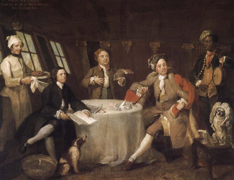 William Hogarth Captain George Graham in his cabin France oil painting art
